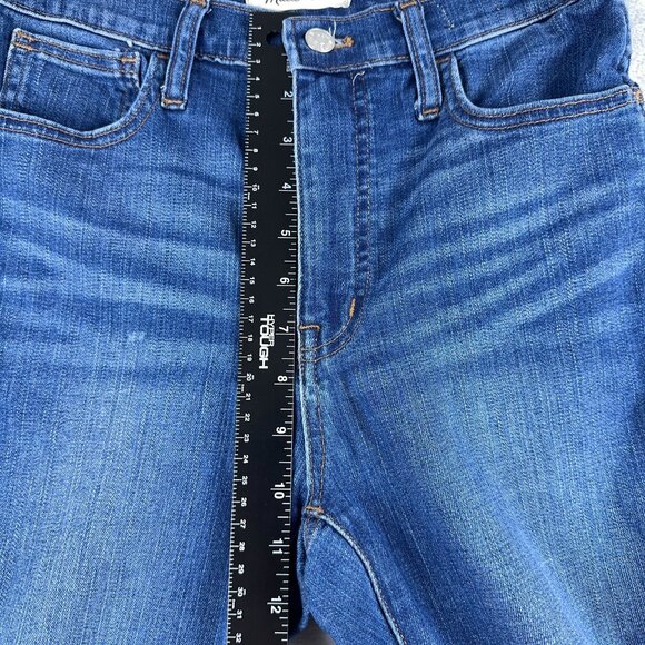 Madewell 10" High-Rise Roadtripper Jeans Raw-Hem Womens Waterford Wash Size W26 - Picture 7 of 12